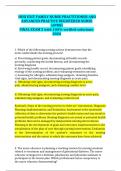 HESI EXIT FAMILY NURSE PRACTITIONER AND  ADVANCED PRACTICE REGISTERED NURSE (APRN) FINAL EXAM 2 with 100% verified solutions- 2024