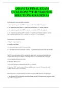 DAVITA FINAL EXAM QUESTIONS WITH VERIFIED  SOLUTIONS GRADED A+ 