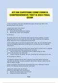 ATI RN CAPSTONE COMP FORM B COMPREHENSIVE TEST B 2024 FINAL EXAM 100% GUARANTEED PASS