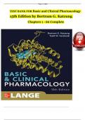 Basic and Clinical Pharmacology, 15th Edition TEST BANK by Bertram G. Katzung, Verified Chapters 1 - 66, Complete Newest Version