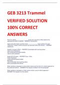 UPDATED GEB 3213 Trammel VERIFIED SOLUTION 100% CORRECT ANSWERS