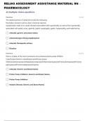 RN PHARMACOLOGY RELIAS ASSESSMENT ASSISTANCE MATERIAL QUESTIONS WITH CORRECT ANSWERS