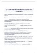 CCC Module 4 Post Actual Exam Test  2023/2024