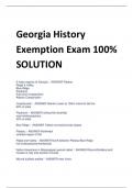 LATEST Georgia History Exemption Exam 100% SOLUTION