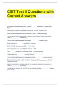 Bundle For CSIT  Exam Questions with All Correct Answers