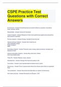 CSPE Practice Test Questions with Correct Answers