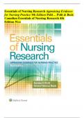 Essentials of Nursing Research Appraising Evidence for Nursing Practice 9th Edition Polit ... Polit & Beck Canadian Essentials of Nursing Research 4th Edition Woo