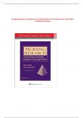 Nursing Research Generating and Assessing Evidence for Nursing Practice 11th Edition Polit Beck Test Bank