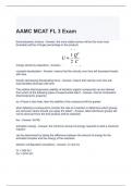 AAMC MCAT FL 3 Exam with 100% correct Answers