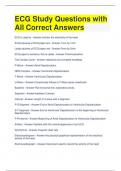 ECG Study Questions with All Correct Answers