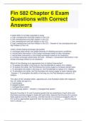 Fin 582 Chapter 6 Exam Questions with Correct Answers