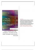 Clinical Nursing Skills and Techniques 11th Edition by by Anne G. Perry , Patricia A. Potter , Wendy R. Ostendorf, Nancy Laplante ISBN- 978-0443107184 Test Bank Verified 2024 Practice Questions and 100% Correct Answers with Explanations for Exam Preparati