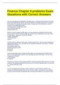 Finance Chapter 8 problems Exam Questions with Correct Answers