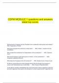   CDFM MODULE 1 questions and answers latest top score.