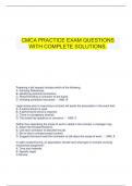  CMCA PRACTICE EXAM QUESTIONS WITH COMPLETE SOLUTIONS.