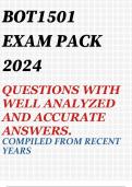 BOT1501 EXAM PACK 2024