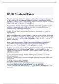 CPCM Pre-Award Exam Questions and Answers