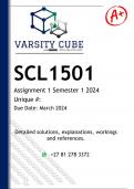 SCL1501 Assignment 1 (ANSWERS) Semester 1 2024 - DISTINCTION GUARANTEED