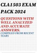 CLA1503 EXAM PACK 2024