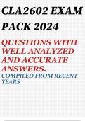 CLA2602 EXAM PACK 2024