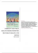 Community and Public Health Nursing 10th Edition by Cherie Rector and Mary Jo Stanley Test Bank ISBN- 9781975123048 Verified 2024 Practice Questions and 100% Correct Answers with Explanations for Exam Preparation, Graded A+