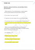 hesi rn mental health final exam practice questions