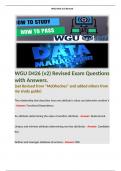 WGU D426 (v2) Revised Exam Questions with Answers. (set Revised from "MoDhoches" and added others from my study guide) 