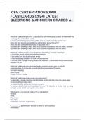 ICEV CERTIFICATION EXAM FLASHCARDS (2024) LATEST QUESTIONS & ANSWERS GRADED A+