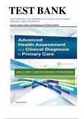 Test Bank - Advanced Health Assessment and Clinical Diagnosis in Primary Care, 6th Edition (Dains, 2020), Chapter 1-42 | All Chapters