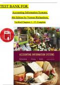 TEST BANK For Accounting Information Systems 4th Edition by Vernon Richardson, Verified Chapters 1 - 17, [Updated Version 2024]