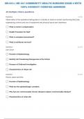 NR-441: | NR 441 COMMUNITY HEALTH NURSING EXAM 4 WITH 100% CORRECT /VERIFIED ANSWERS