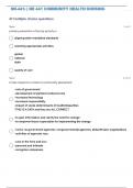 NR-441: | NR 441 COMMUNITY HEALTH NURSING TEST 1 WITH 100% CORRECT ANSWERS