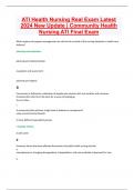 ATI Health Nursing Real Exam Latest 2024 New Update | Community Health Nursing ATI Final Exam 