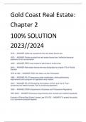 NEW Gold Coast Real Estate: Chapter 2 100% SOLUTION 2023//2024