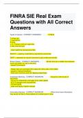 FINRA SIE Real Exam Questions with All Correct Answers