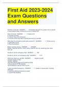 First Aid 2023-2024 Exam Questions and Answers (1)