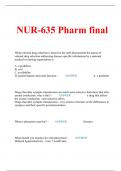 NUR-635 Pharm final 2023/2024