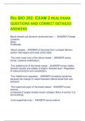 Rio BIO 202: EXAM 2 REAL EXAM QUESTIONS AND CORRECT DETAILED ANSWERS