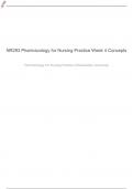 Nr293-Pharmacology-For-Nursing-Practice-Week 4-Concepts  100% Correct Answers