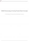 Nr293-Pharmacology-For-Nursing-Practice-Week 6-Concepts  100% Correct Answers