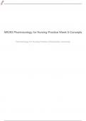 Nr293-Pharmacology-For-Nursing-Practice-Week 5-Concepts  100% Correct Answers