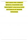 TEST BANK For Current Medical Diagnosis And Treatment 2024, 63rd Edition By Maxine Papadakis, Stephen Mcphee, Verified Chapters 1 - 42, Complete Newest Version