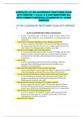 COMPLETE ATI RN LEADERSHIP PROCTORED EXAM 2019 VERSION 1, 2,3,4,5 & 6 (420 QUESTIONS ALL WITH CORRECT ANSWERS) GUARANTEE A+ SCORE VERIFIED