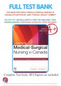 Test Bank For Lewis's Medical Surgical Nursing in Canada 5th Edition by Jane Tyerman, Shelley Cobbett 9780323791564 Chapter 1-72 Complete Guide.