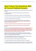 LATEST Heart Failure Test Questions With All Correct Detailed Answers