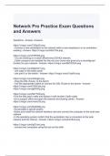 Network Pro Practice Exam Questions and Answers