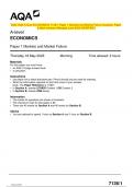 AQA 2023 A-level ECONOMICS 7136 Paper 1, 2, 3 Question Papers & Mark schemes