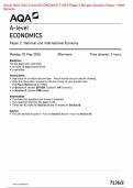 Actual 2024 AQA A-level ECONOMICS 7136/2 Paper 2 National and International Economy Merged Question Paper + Mark Scheme