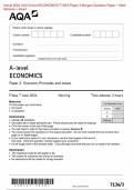 Actual 2024 AQA A-level ECONOMICS 7136/3 Paper 3 Economic Principles and Issues Merged Question Paper + Mark Scheme + Insert