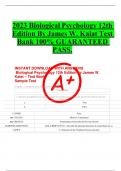 INSTANT DOWNLOAD WITH ANSWERS BiolINSTANT DOWNLOAD WITH ANSWERS Biological Psychology 12th Edition by James W. Kalat – Test Bank Sample Test   ogical Psychology 12th Edition by James W. Kalat – Test Bank Sample Test   